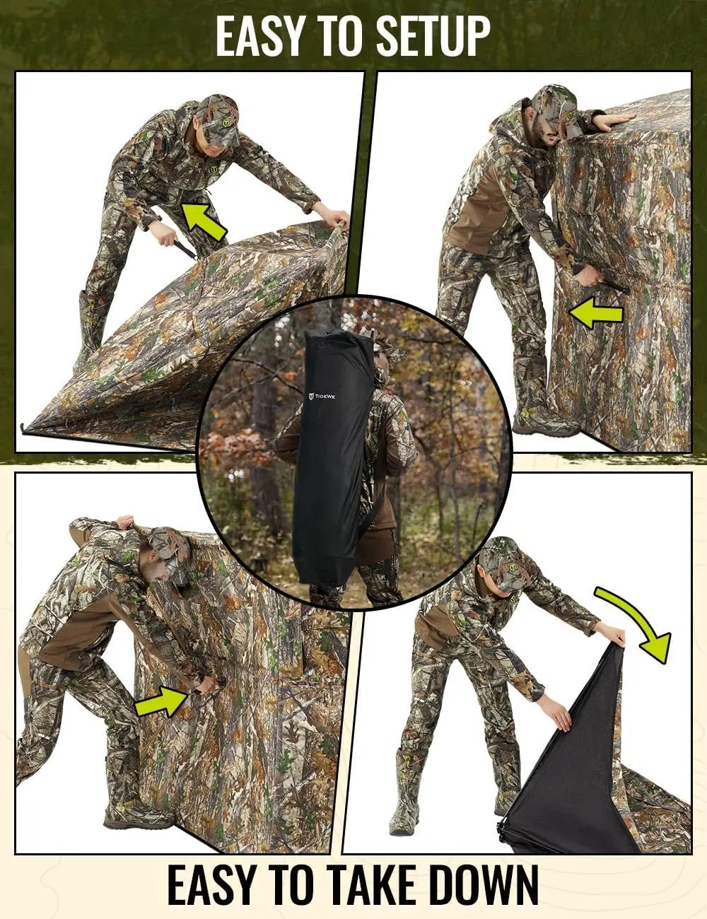 Hunting Blind See Through w/ Carrying Bag for 2-3 Person