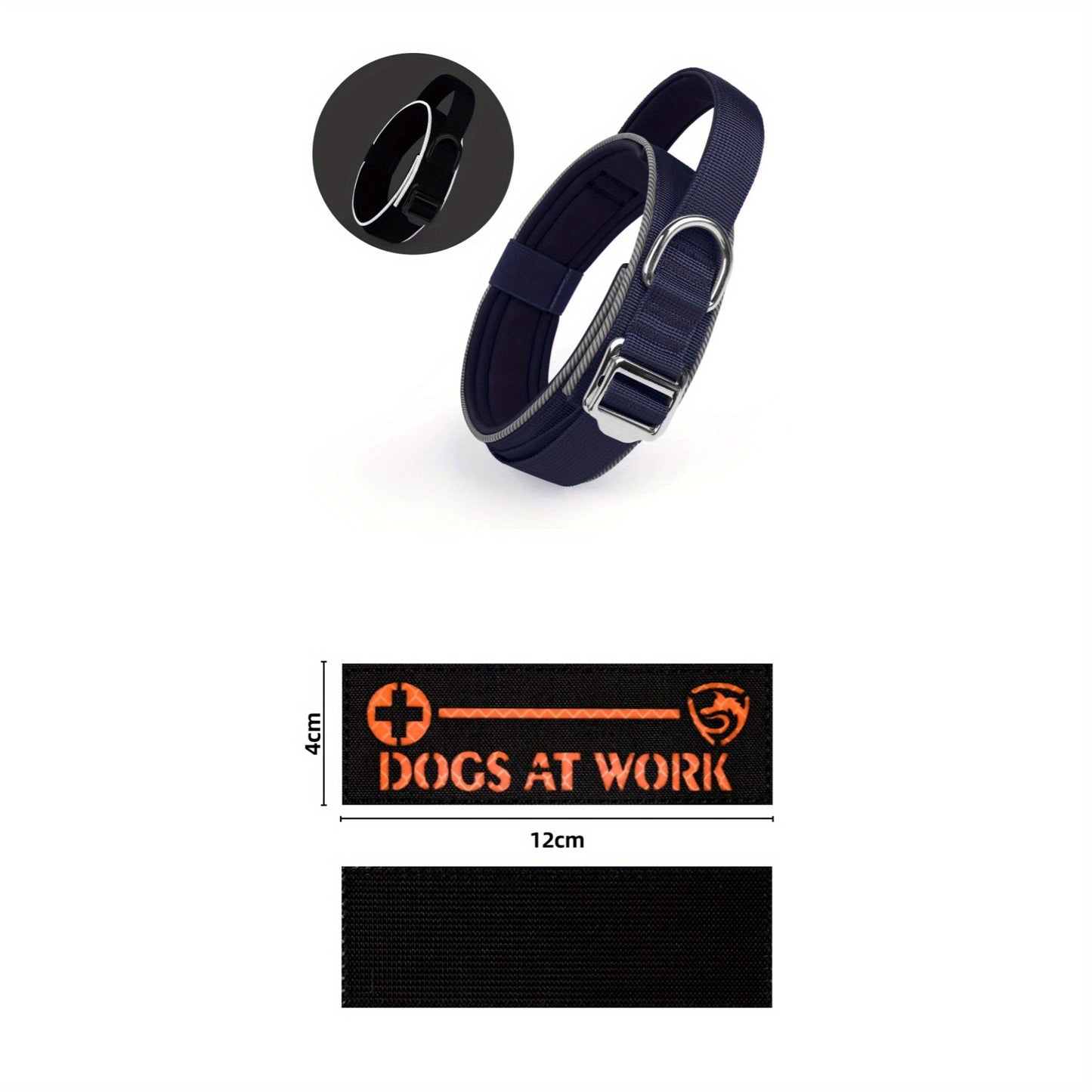 Heavy-Duty Reflective Dog Collar for Medium to Large Dogs
