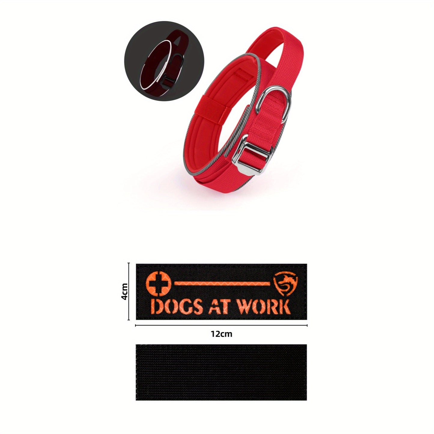 Heavy-Duty Reflective Dog Collar for Medium to Large Dogs