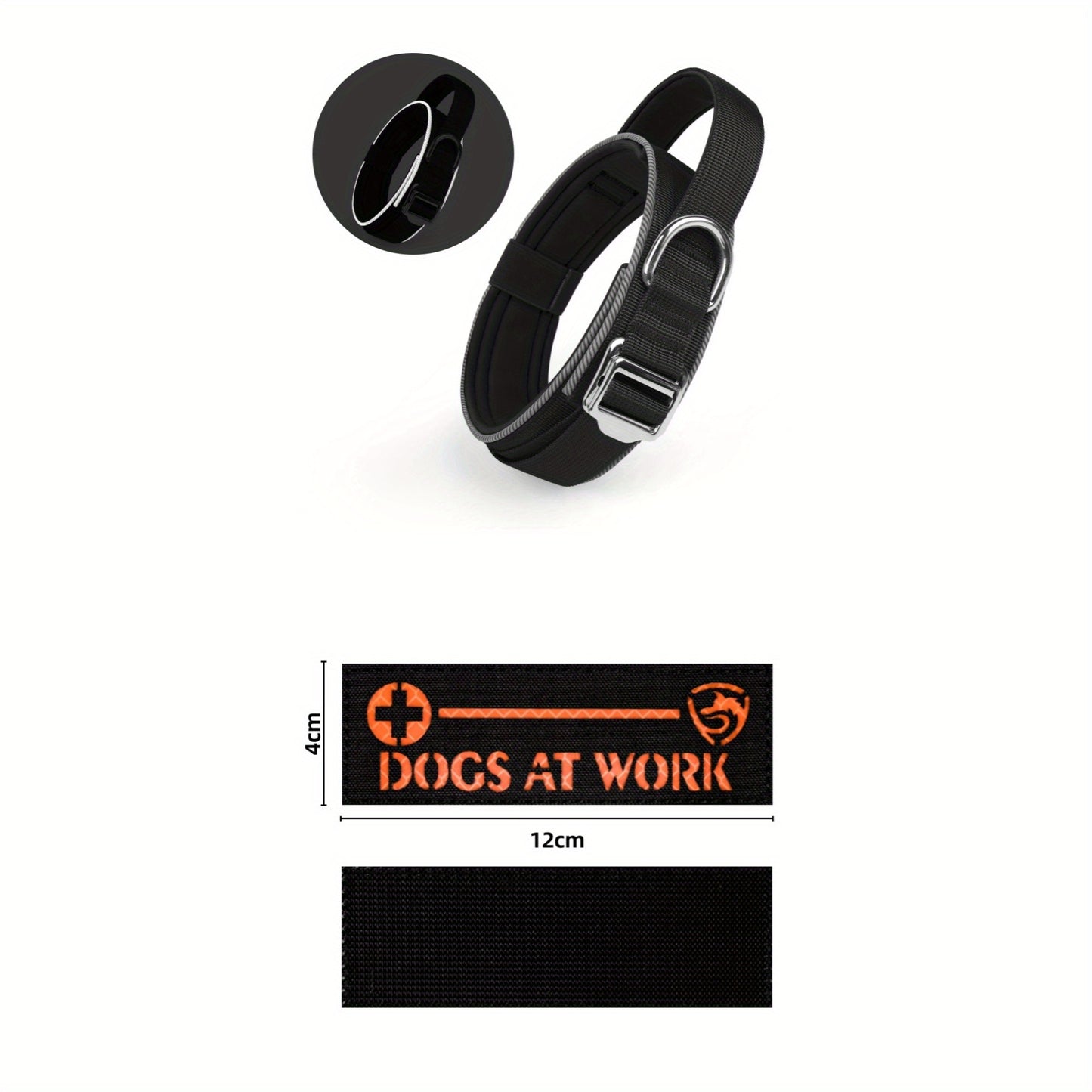 Heavy-Duty Reflective Dog Collar for Medium to Large Dogs